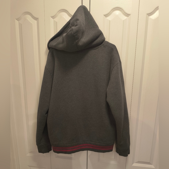 Men's Hugo Boss XL Grey and Red Hoodie Warm faux-fur lined - Picture 5 of 5